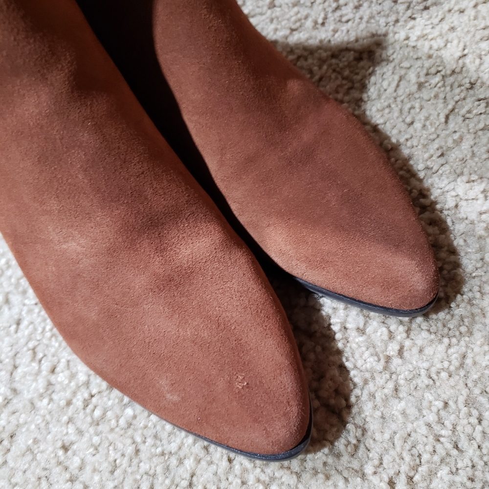 Banana Republic Suede Ankle Boots in Cognac Brown - Picture 5 of 8